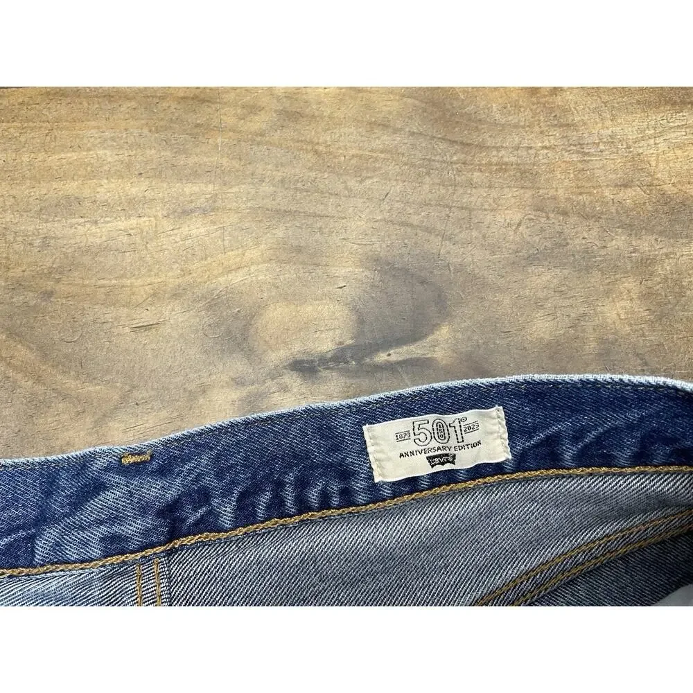 Levi's 501 150th Anniversary Button Fly Selvedge Straight Leg Jeans 31x30